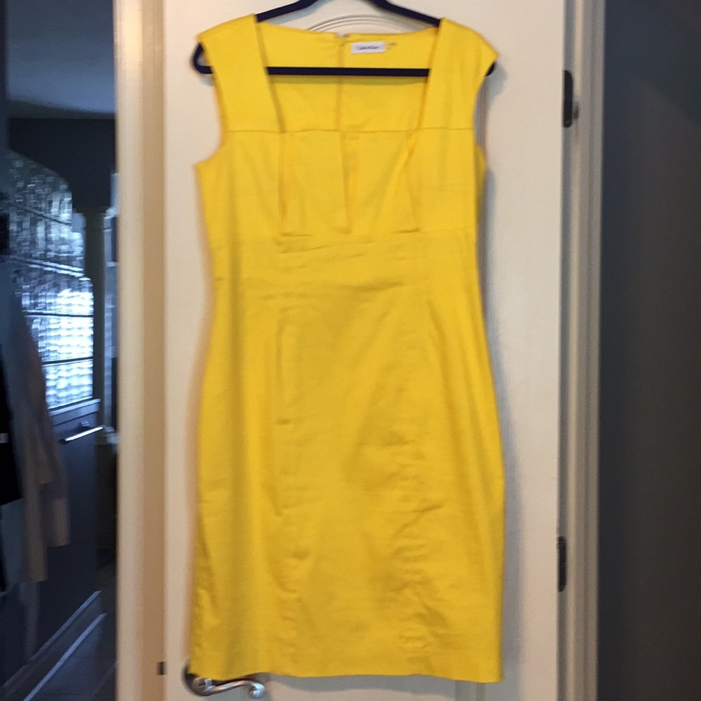 Easter yellow Calvin Klein dress